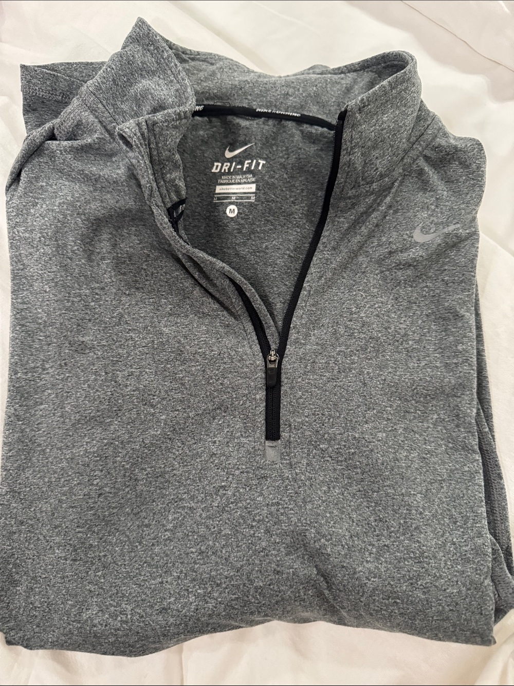 Nike Men’s Gray Dri-FIT Quarter-Zip Pullover